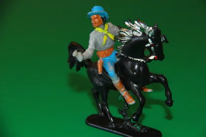 фото, КАВАЛЕРИСТ З ПІСТОЛЕТОМ НА КОНІ 60мм JEAN HOEFLER ФРГ RRR