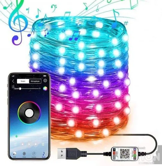 Купити Розумна світлодіодна Bluetooth гірлянда Encora Xmas Lights 100LED 5 м