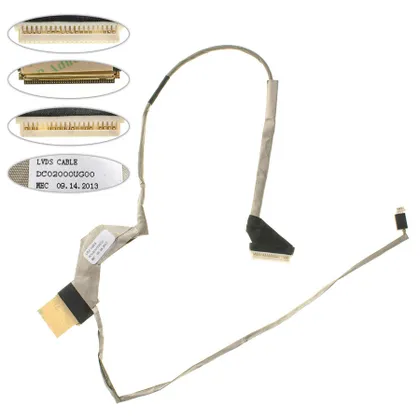 фото, Шлейф матриці для ноутбука TOSHIBA (A500, A505, A505D), LED, роз'єм під камеру (DC02000UG00)