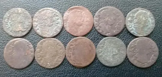 (490) Соліди різні, герб Литви - 10 монет одним лотом (боратинка, солид, солід) Продаж