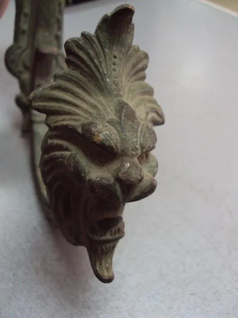 Крючок для штор крюк деталь полка бронза лев голова льва высота крепления 18,5 см №11590 З аукціону