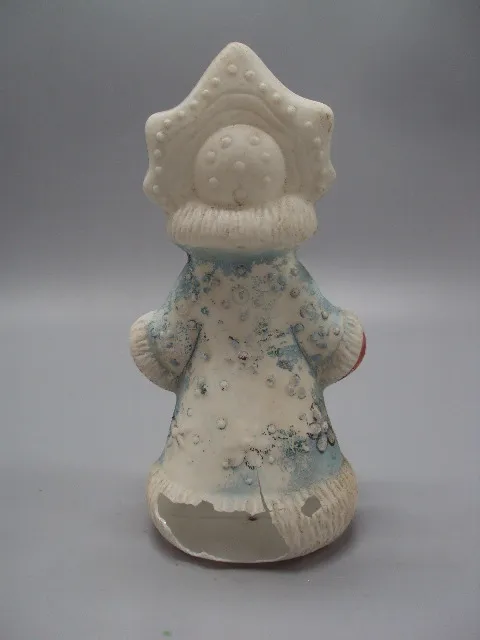 Новогодние украшения игрушка Снегурочка в кокошнике узор цветы под елку пластик 15,5 см №15983 Недорого