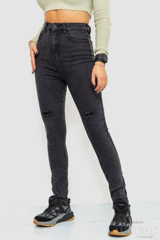 Джинсы женский стрейч, цвет темно-серый, 214R1483 З аукціону