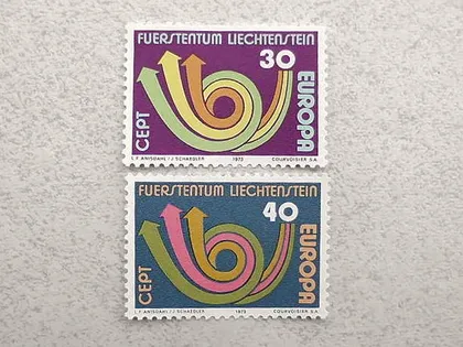 фото, Серія поштових марок Ліхтенштейн " Європа СЕРТ " 1973 рік **