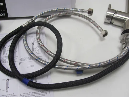 AIHOM Кухонний змішувач із змішувачем для душа Кухонний розсувний з 3-режимним змішувачем Кухонний змішувач, що обертається на 360° Змішувач для раковини Розсувний одноважільний змішувач, латунь (15) З аукціону