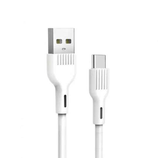 Кабель SkyDolphin S03T USB - USB Type-C (M/M), 1 м, White (USB-000419) Ціна