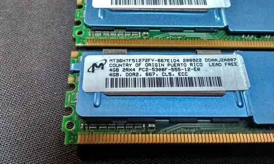 16GB комплект Kit - 4х 4Gb 2Rx4 Elpida DDR2 PC2-5300F-555-12 667MHz FB-DIMM ECC З аукціону