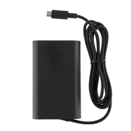 фото, Оригінальний блок живлення для ноутбука DELL TYPE-C 65W, Black, OVALE