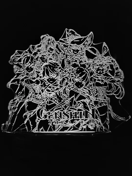 Акриловий світильник-нічник Genshin 4 білий tty-n000930 Ціна