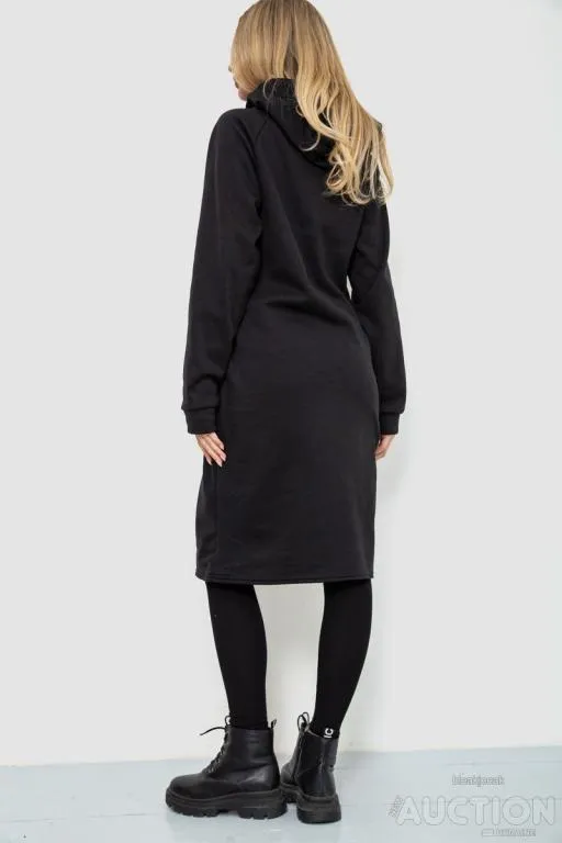 Туника женская на флисе, цвет черный, 243R462 Продаж