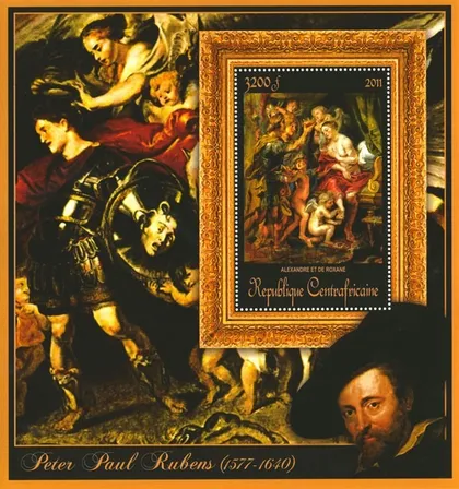 фото, ЦАР-Живопись- Рубенс -2011.Чистый  красивый Блок.MNH.