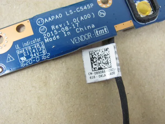 номер0900-13 плата кнопки вкл  AAPA0 LS-C545P 0890R6  для Dell Precision 7510 7520 P53F  оригінал Продаж