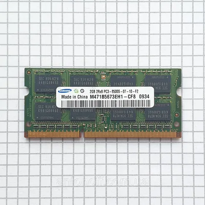 фото, Модуль пам'яті Samsung 2GB 2Rx8 PC3-8500S (DDR3) M471B5673EH1-CF8 для ноутбука оригінал