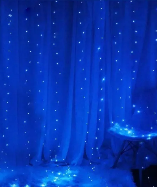 Гирлянда штора "Роса" от USB, 3x3м, 300 LED, 10 нитей, 8 режимов, IP44 Інтернет-аукціон