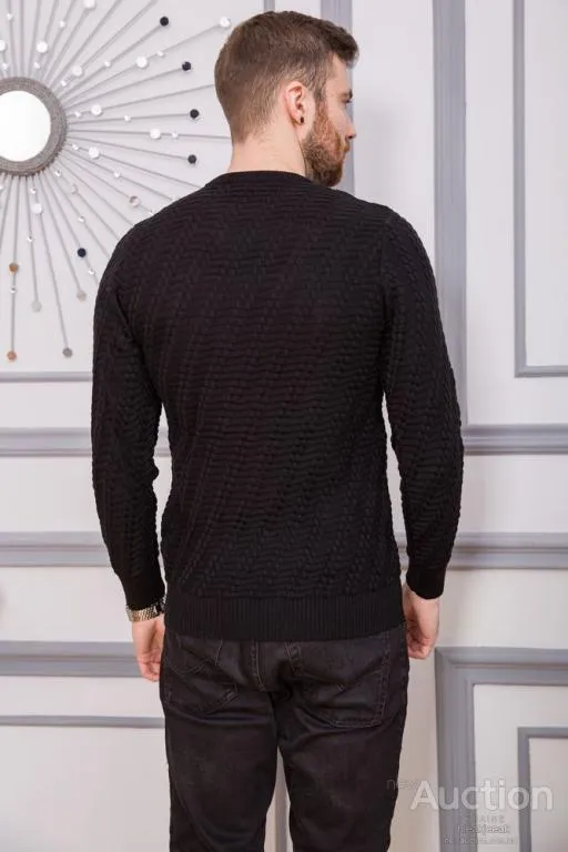 Свитер мужской, цвет черный, 161R800 Продаж