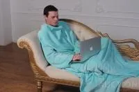 Рукоплед Плед з рукавами і кишенями з мікрофібри 200х150. ментол З аукціону