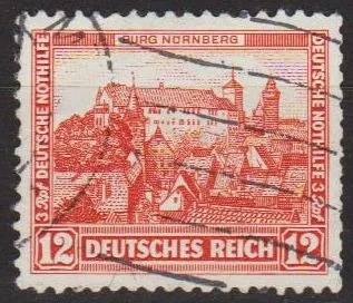 фото, 1932 - Німеччина - Архітектура - Нюрнберг 12 Mi.476 _2,50 €
