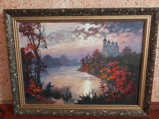 Картина "Вечір Овруч" 70х50. Олія, полотно. Ціна