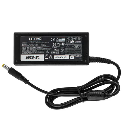 фото, Блок живлення для ноутбука ACER 19V, 3.42A, 65W, 5.5*1.7мм, прямий роз'єм, black (без кабеля!)