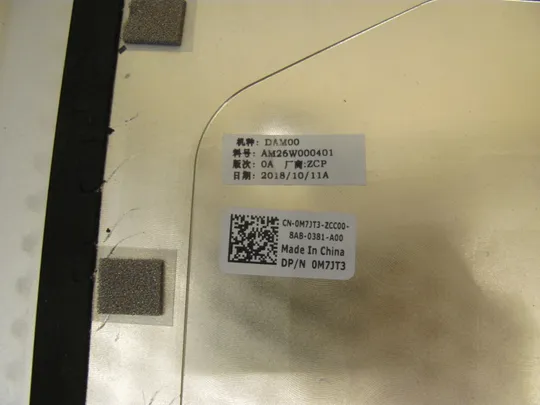 номер0914-1 кришка матриці Кришка дисплея Тильна кришка Корпус матриці Верхня кришка matrix cover Top Case LCD Cover Rear Lid Back Cover Housing Cabinet 0M7JT3 AM26W000401  для DELL XPS 15 9570 7590 Precision 5530 5540  оригінал Характеристики