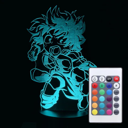 Акриловий світильник-нічник з пультом 16 кольорів Ізуку Мідорія 2 tty-n000245 Ціна