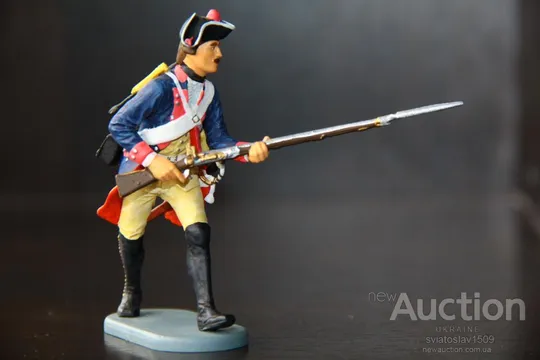 Купити американец пруссак СТРЕЛОК-мушкетер PREISER ELASTOLIN 70мм ФРГ №541135