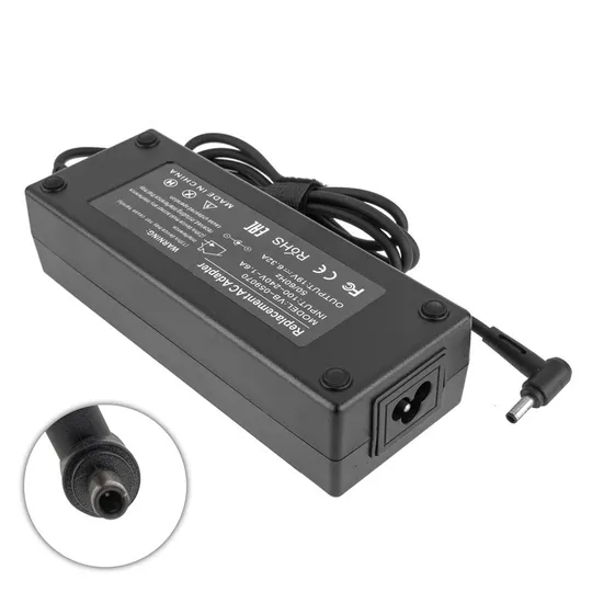 Купити Блок живлення для ноутбука ASUS 19V, 6.32A, 120W, 4.5*3.0-PIN, 3 hole, L-образний роз&#039;єм, black (Replacement AC Adapter) (без