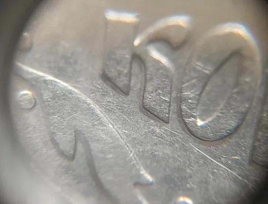 Купити (5216) 50 копійок 1992 1ААс зминання елементів зображення на реверсі (50 копеек 1992 1ААс брак)