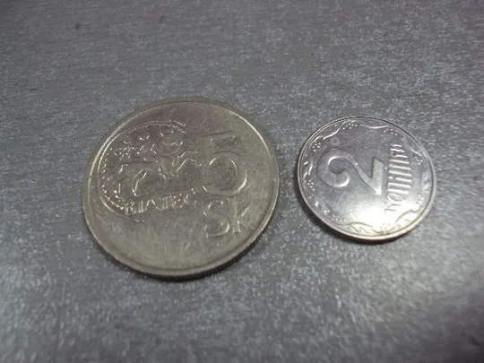 монета словакия 5 крон 1993 №8842 Ціна