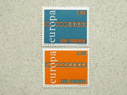 фото, Серія поштових марок Сан-Марино " Європа СЕРТ " 1971 рік **