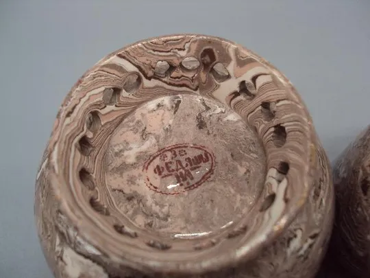 Чашки и блюдца тарелки мраморный фарфор колерон Федяшин лот 4 чашки и 2 блюда №13404 Недорого