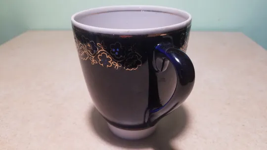 Чашка гігант кухоль кобальтова стара радянська порцеляна Довбиш Вживане Характеристики