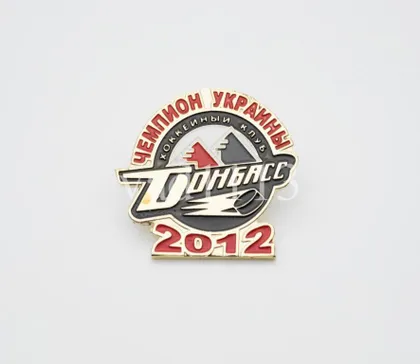 фото, значок хоккей ХК Донбасс Донецк чемпион Украины 2012
