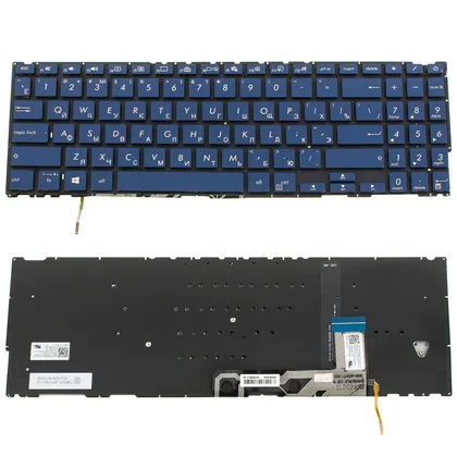 фото, Клавіатура для ноутбука ASUS (UX534 series) rus, blue, без фрейма, підсвічування клавіш(оригінал)