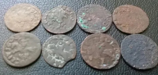 Купити (493) Соліди, різні, герб Литви - 8 монет одним лотом (боратинка, солід, солид)