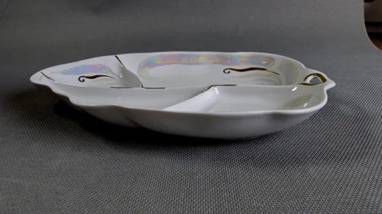 Менажниця Листя блюдо для серверовки стара радянська порцеляна Суми Вживане Характеристики