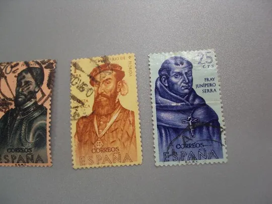 марки Испания 1964 Открытие Америки. Первооткрыватели. История рыцари люди религия лот 6 шт №2319 Де купити