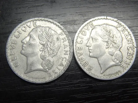 Купити 5 франків 1947 Франція (два різновиди)