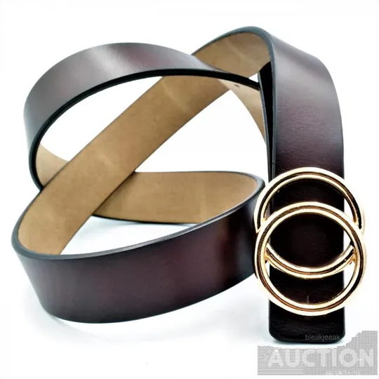 Купити Жіночий шкіряний ремінь темно-коричневий