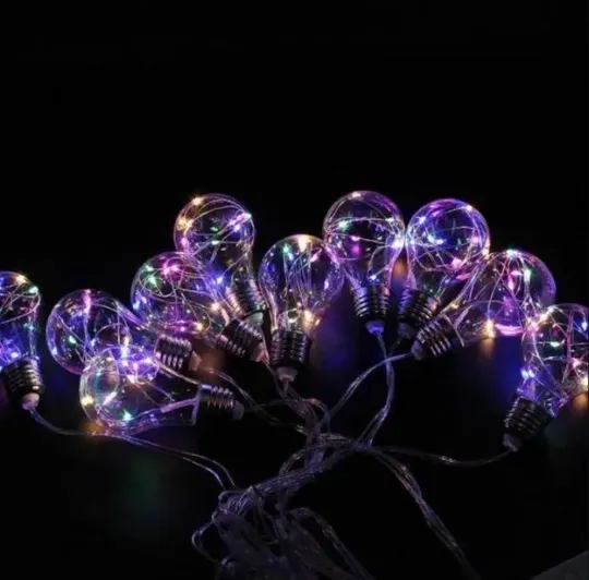 Гирлянда штора "Роса в лампе" от USB, 3x0,6м, 10 ламп, 60мм, 8 режимов, IP44, Мультиколор Недорого