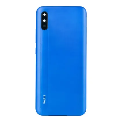 фото, Задня частина корпусу Xiaomi Redmi 9A Sea Blue (з склом камери)