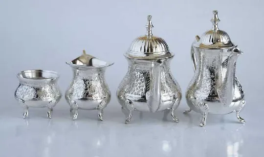 Чайно-кавовий сервіз, Alpacca, посріблення Недорого