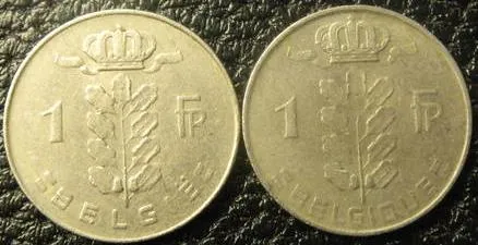 Купити 1 франк 1973 Бельгія (два різновиди)