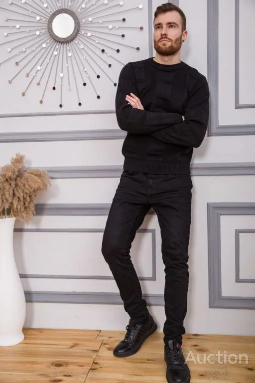 Купити Свитер мужской, цвет черный, 161R772
