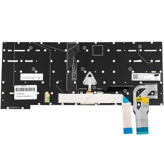 Клавіатура для ноутбука LENOVO (ThinkPad: T14s Gen 2) rus, black, без фрейму, підсвічування клавіш (ОРИГІНАЛ) Ціна