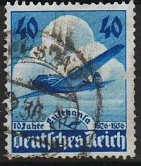 фото, 1936 - Рейх - 10 років Люфтганза Mi.603 _4.0 €