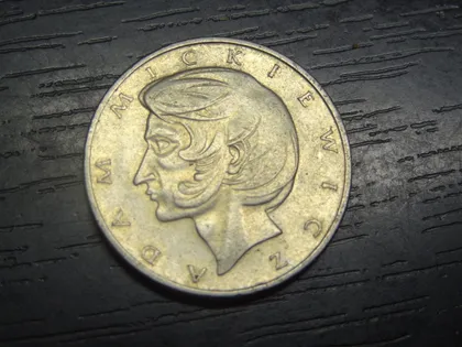 фото, 10 злотих Польща 1975 Адам Міцкевич