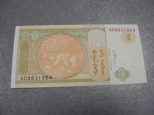 банкнота монголия 1 тугрик 2008 серия аd №557 Де купити