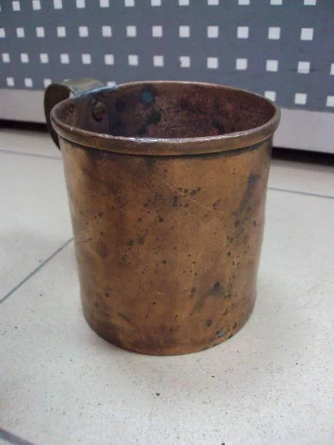 Кружка медь старая высота 12 см, диаметр 11,5 см №622 Продаж