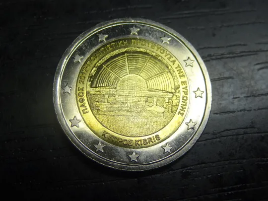 2 євро Кіпр 2017 Пафос UNC рідкісна Ціна